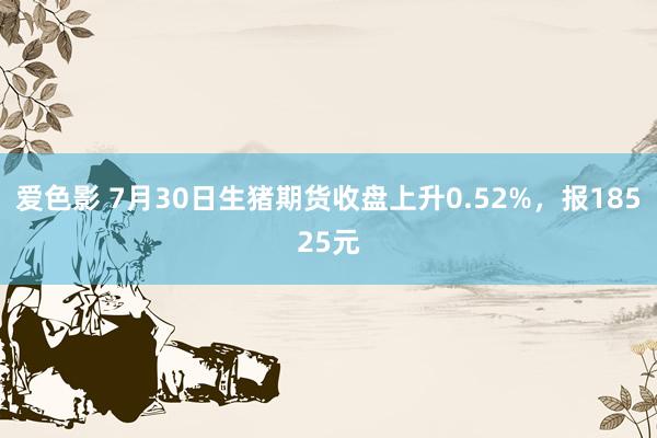 爱色影 7月30日生猪期货收盘上升0.52%，报18525元