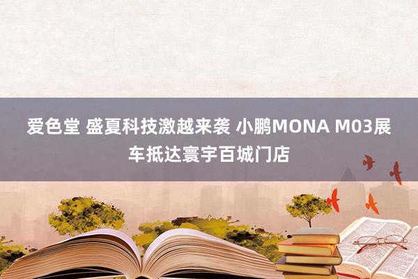 爱色堂 盛夏科技激越来袭 小鹏MONA M03展车抵达寰宇百城门店