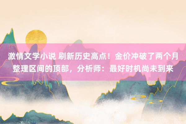 激情文学小说 刷新历史高点！金价冲破了两个月整理区间的顶部，分析师：最好时机尚未到来