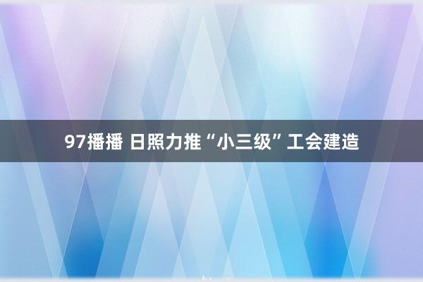 97播播 日照力推“小三级”工会建造