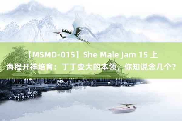 【MSMD-015】She Male Jam 15 上海程开祥培育：丁丁变大的本领，你知说念几个？