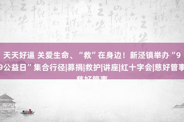 天天好逼 关爱生命、“救”在身边！新泾镇举办“99公益日”集合行径|募捐|救护|讲座|红十字会|慈好管事